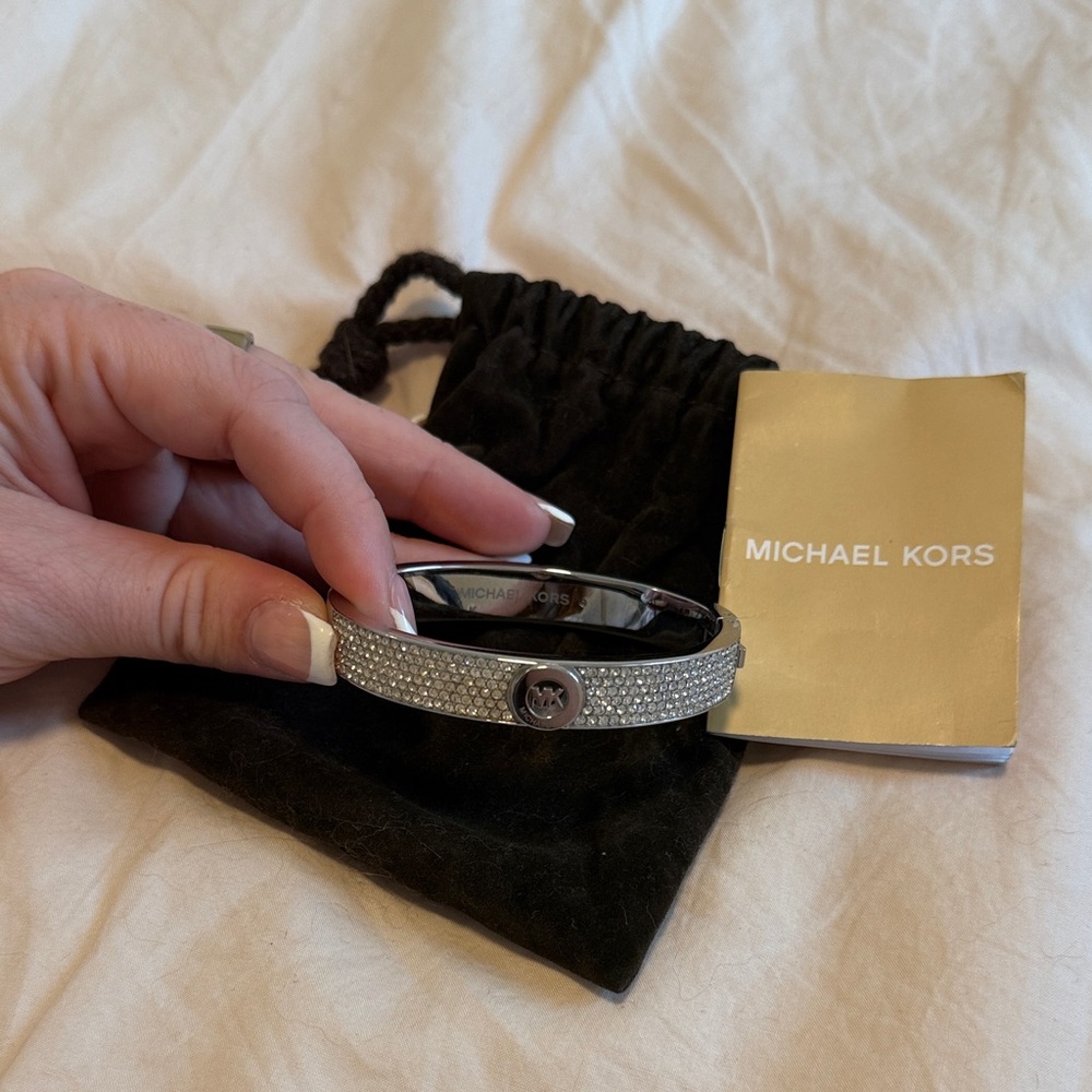 Michael Kors Silver Crystal Bangle - Picture 2 of 4